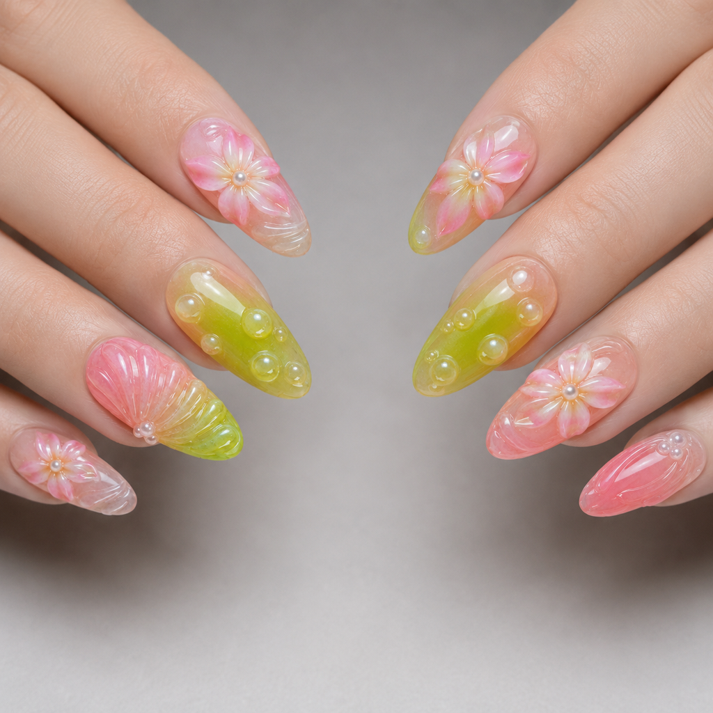 Guava Glow - Delulu nails