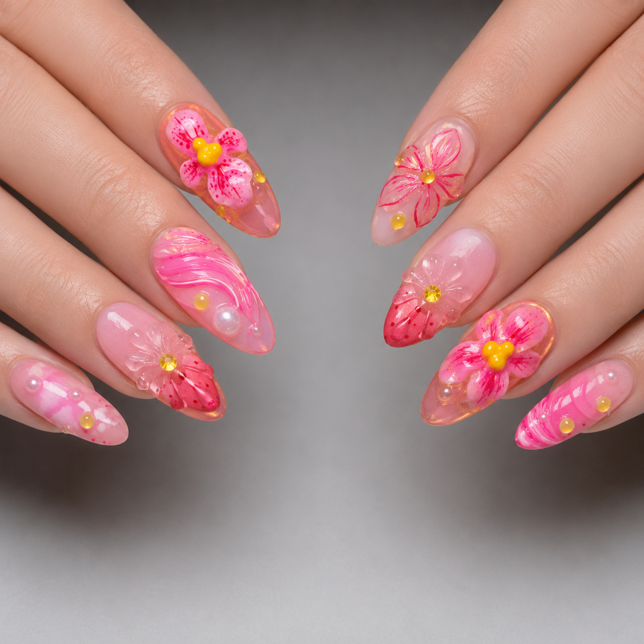 Hibiscus Kiss - Delulu nails