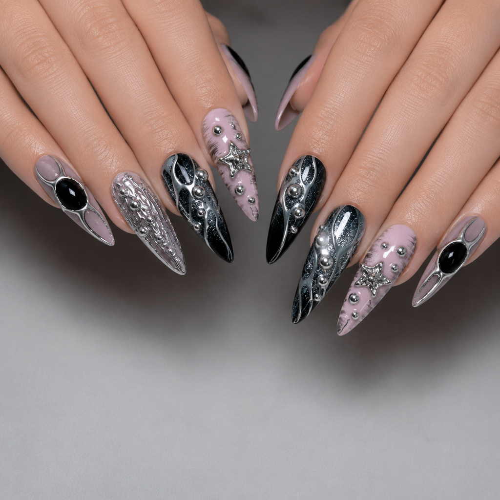 Starlit Eclipse - Delulu nails